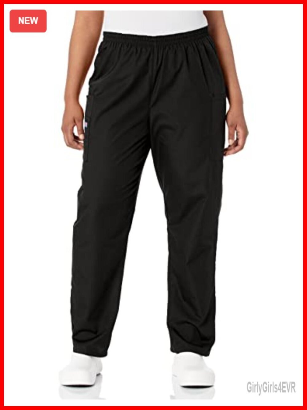 Cherokee Scrub Pants Cargo Tapered Pull-On 4 Pockets Fade Resistant